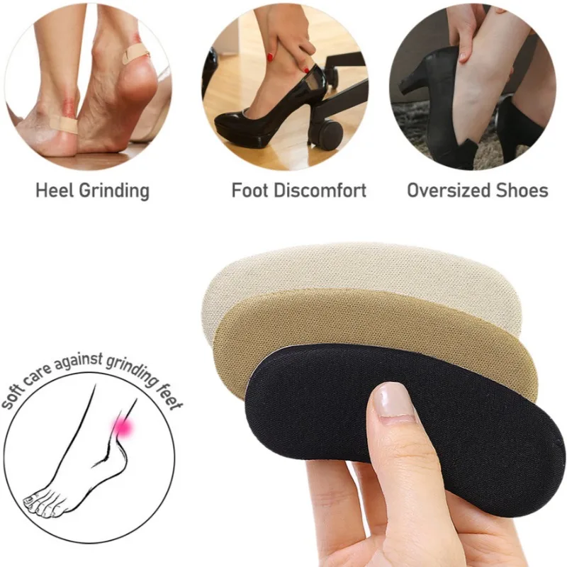 Antiwear Heel Pad Smooth Elastic Sponge Insole Patch Shoe Rear Relieve Pain Wear Resistant Heel Sticker Foot Protective Paster