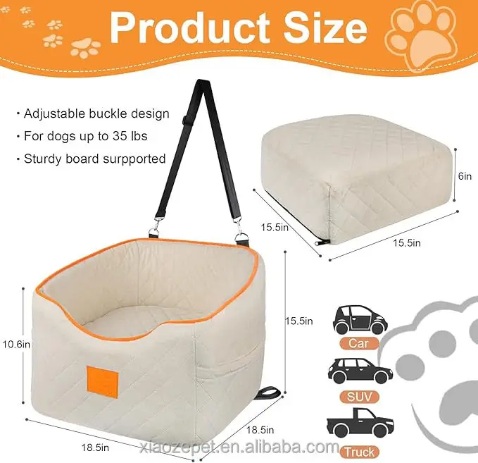 الجملة تصميم جديد الكلب الداعم مقعد حامل الحيوانات الأليفة السرير مع تعزيز الحيوانات الأليفة الصانع قابل للغسل رغوة الكلب السرير
