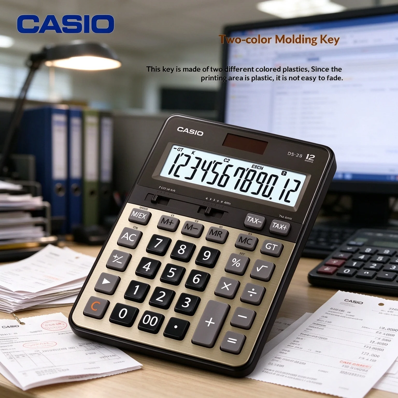 Casio DX-12B DS-2B DX-120B Desktop Calculator GT Memory & Mark-Up Function for Daily Business Finance & Bookkeeping Tasks