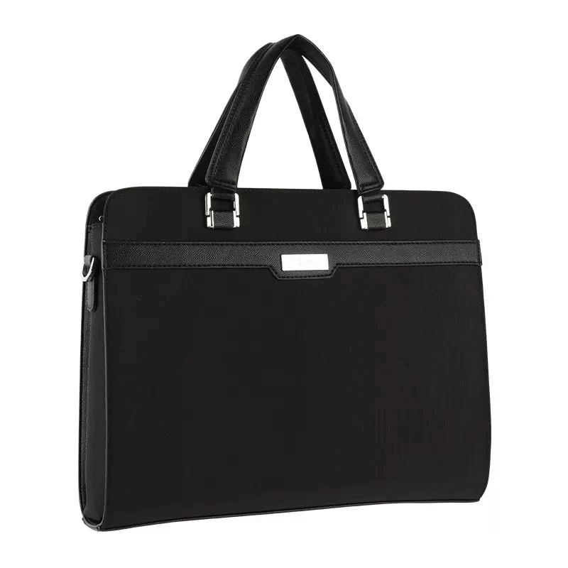 High-end Office Document Bag 14 Inch Laptop Bag Briefcase Men Travel Business Bag Waterproof Document Storage Bag Shoulder Bag