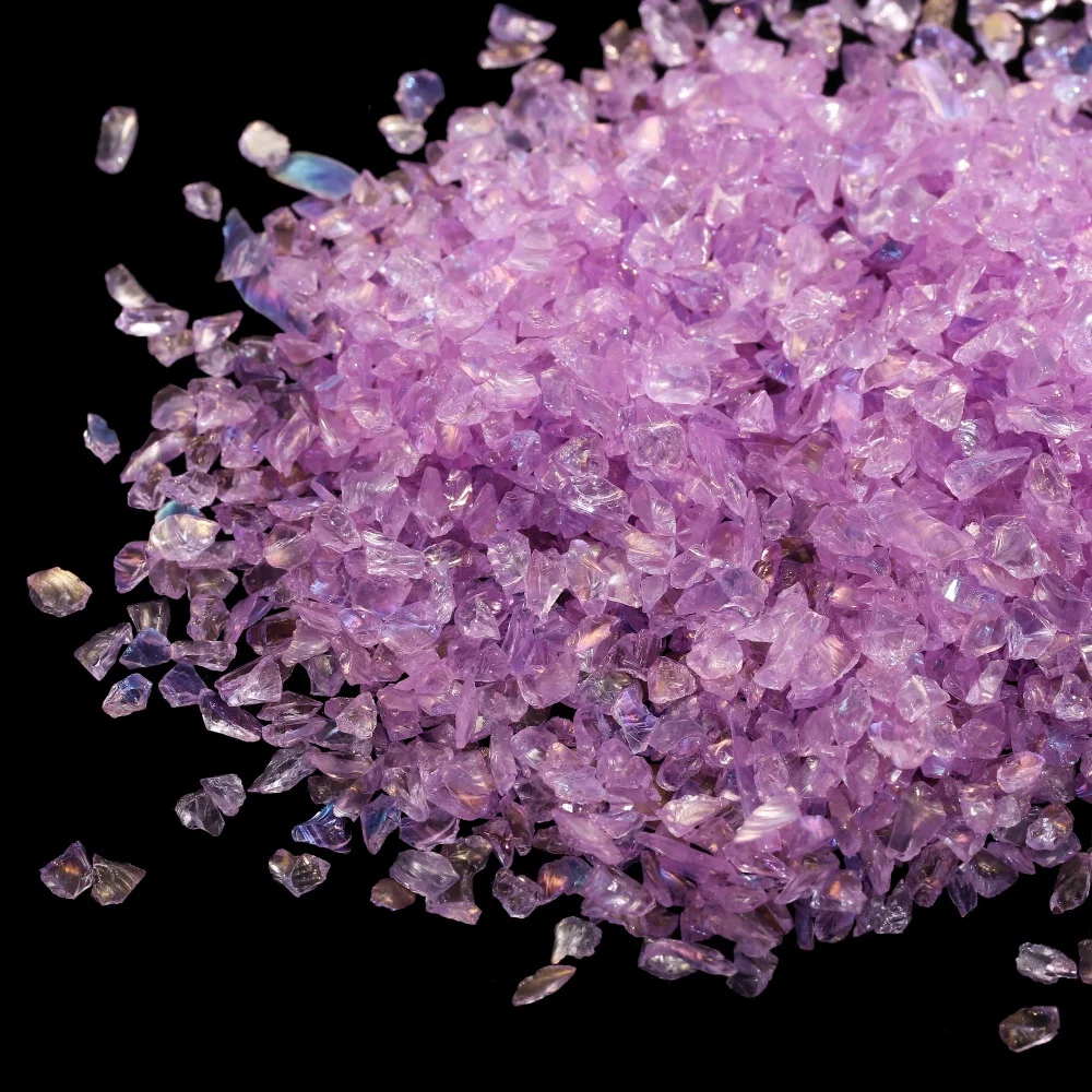 Mehrfarbige Unregelmäßige Glas-Bruchsteine 20-50g Kristallkies für DIY Epoxidharz-Formen Füllstoff Dekorative Nagel- und Schmuckherstellung – Detail 10