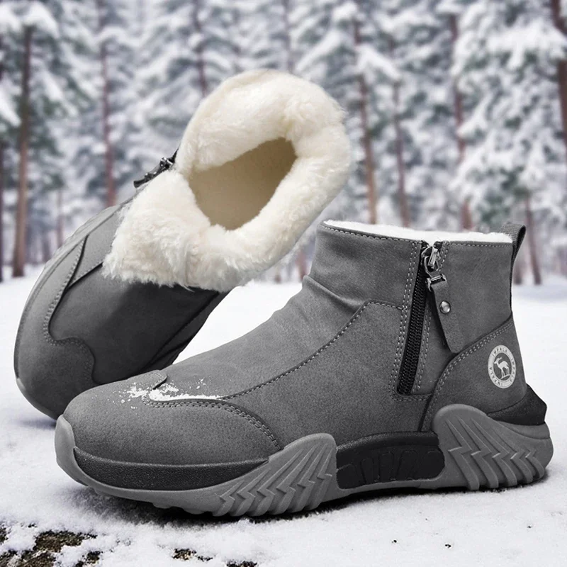 Winter Snow Boots Non Slip Casual Shoes Waterproof High Top for Travel Climbing Hiking Shoes Running Sneakers Zapatos Hombre