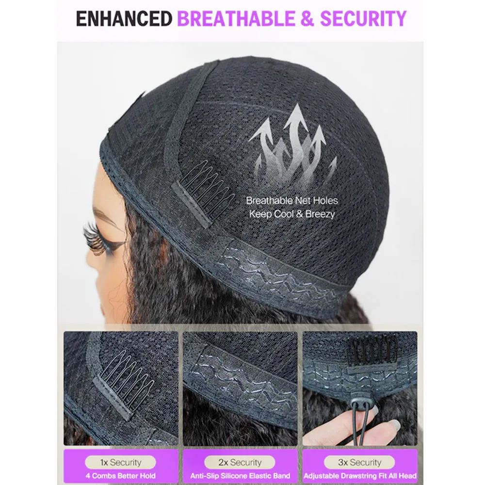 البورمية مجعد نصف شعر مستعار الفيتنامية غلويليس باروكة من شعر طبيعي مع الرباط مقاطع سلس آلة صنع شعر مستعار موجة عميقة نصف شعر مستعار #6