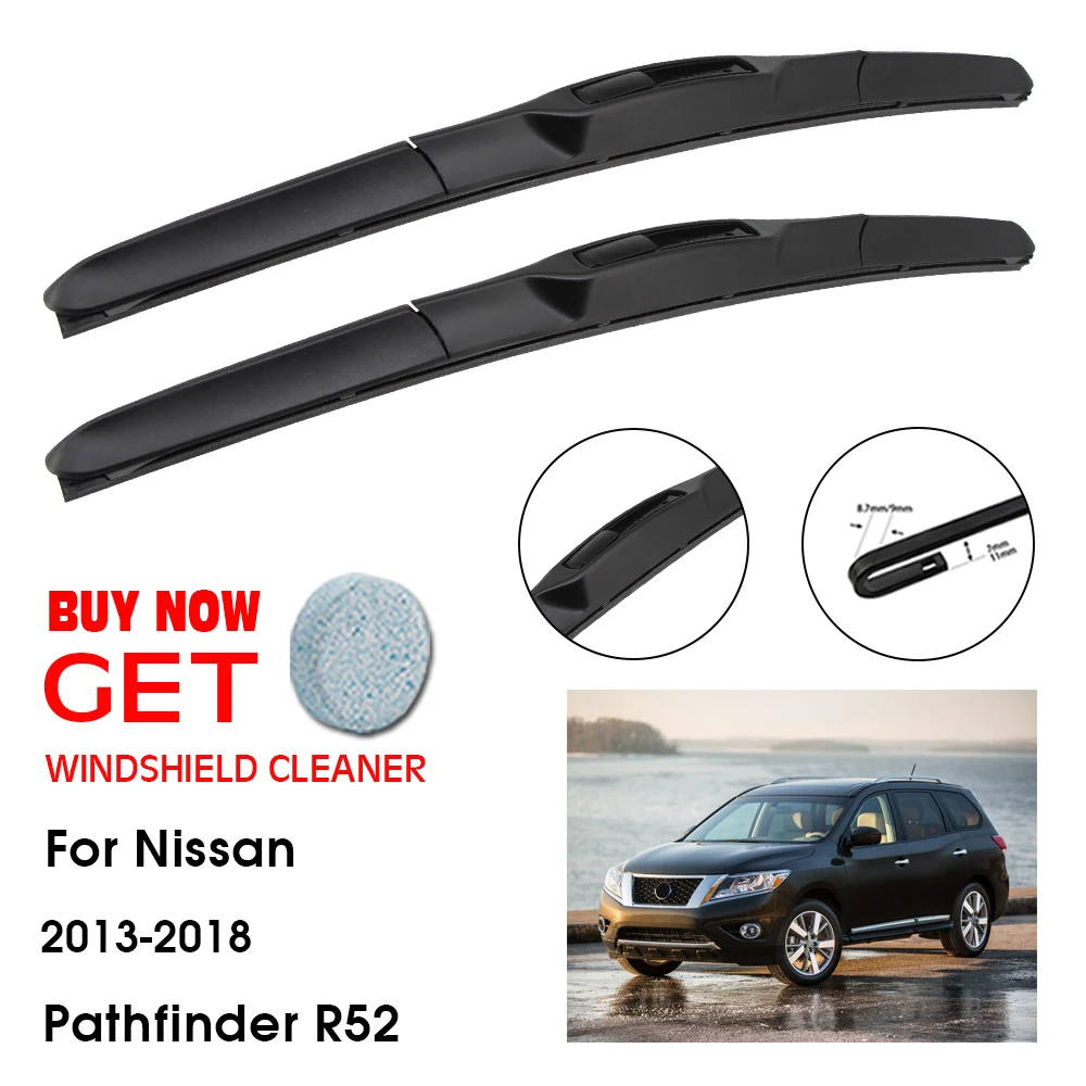 

Car Wiper For Nissan Pathfinder R52 24"+17" 2013-2018 Front Window Washer Windscreen Windshield Wipers Blades Accessories