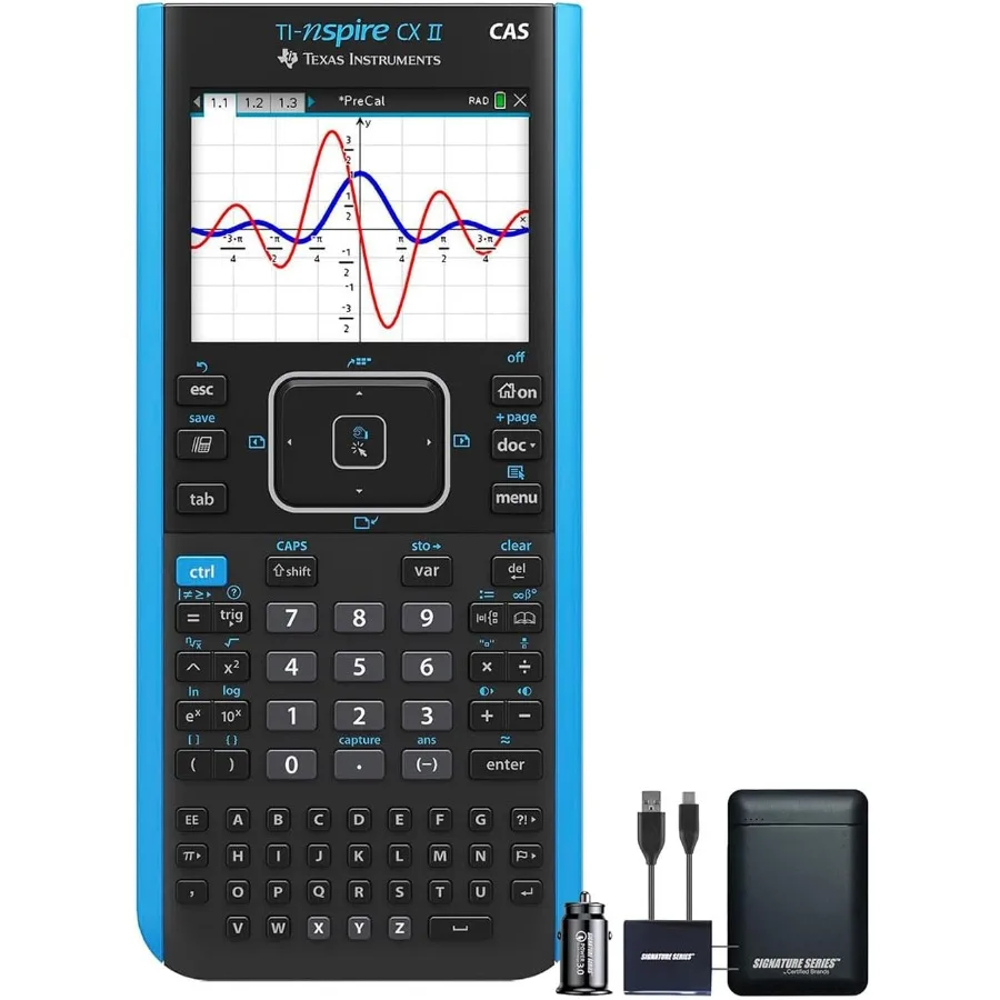 آلة حاسبة الرسومات Texas Instruments TINspire CX II CAS مع شاشة ملونة و8 تطبيقات مدمجة تدعم برمجة Python #1