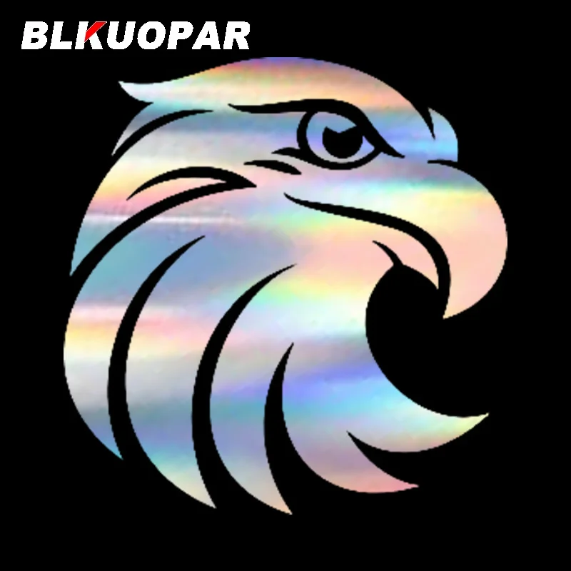 BLKUOPAR Sharp Eagle Head Car Stickers Sunscreen Fashionable Laser Decals Suitcase Motorcycle Occlusion Scratch Decoration