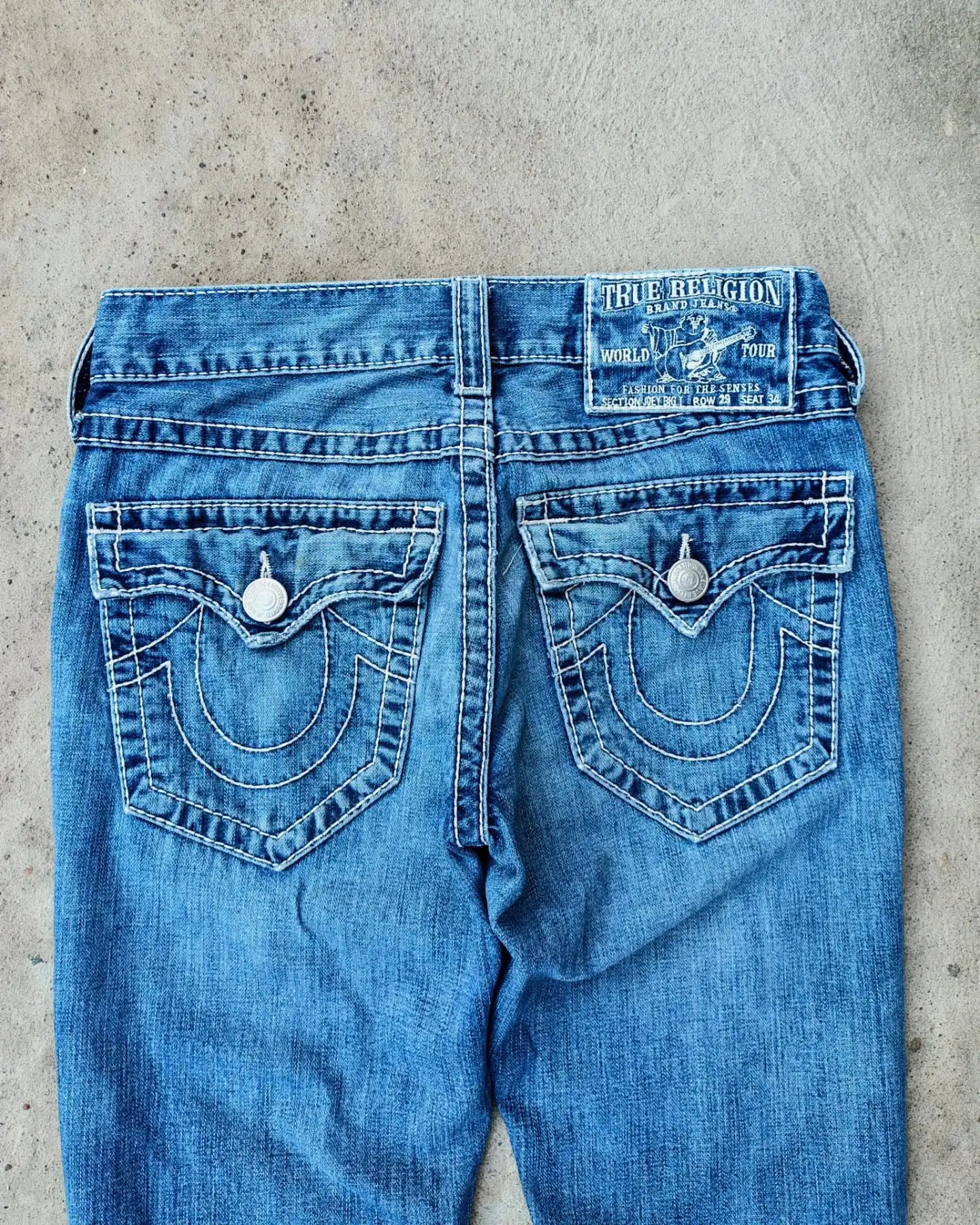 

Retro Casual Blue Embroidered Pocket Baggy Jeans Buddha Vintage Y2K Clothes Women Denim Trouser Harajuku Streetwear Jeans