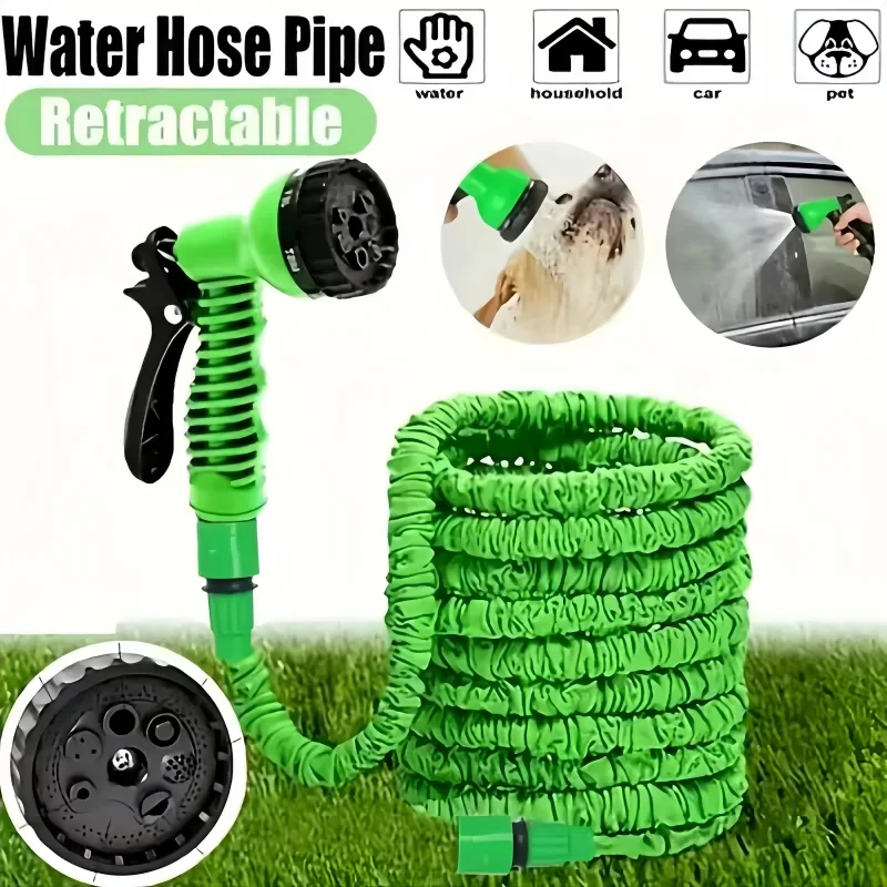 50FT  Garden Hose Expandable Magic Water Pipes Home Garden Daily Watering Tools High-Pressure Car Wash Cleaning Water Gun