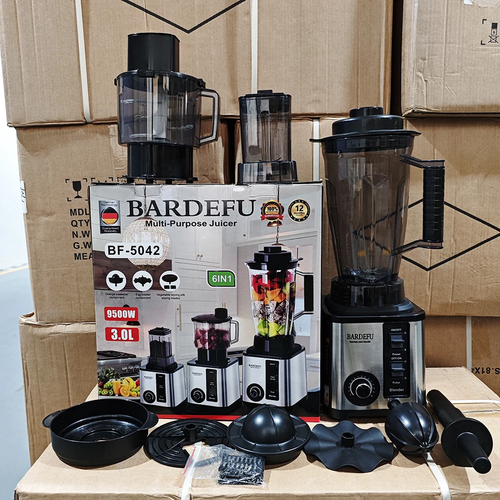 

6 in 1 Blenders Machine 9500w Electric Food Processor Crest Silver Bardefu 3 in 1 Heavy Duty Commercial Mixer and Grinder Juicer