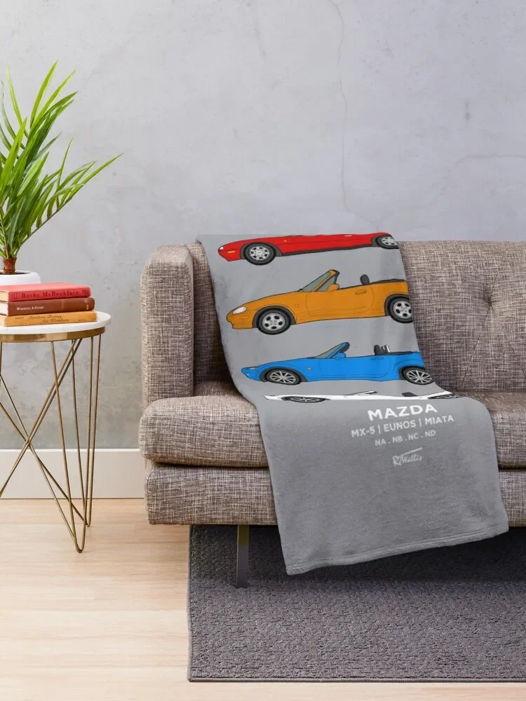 MX-5 / Miata / Eunos Classic Car Collection Throw Blanket Single Beautifuls Blankets