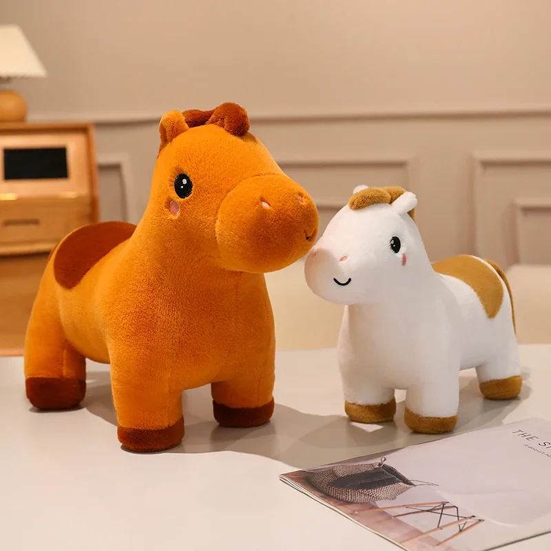 

Очаровательные короткие ножки пони, плюшевые игрушки, мягкая стоячая поза, кукла-лошадь, кавайный домашний декор, новогодний подарок для семьи