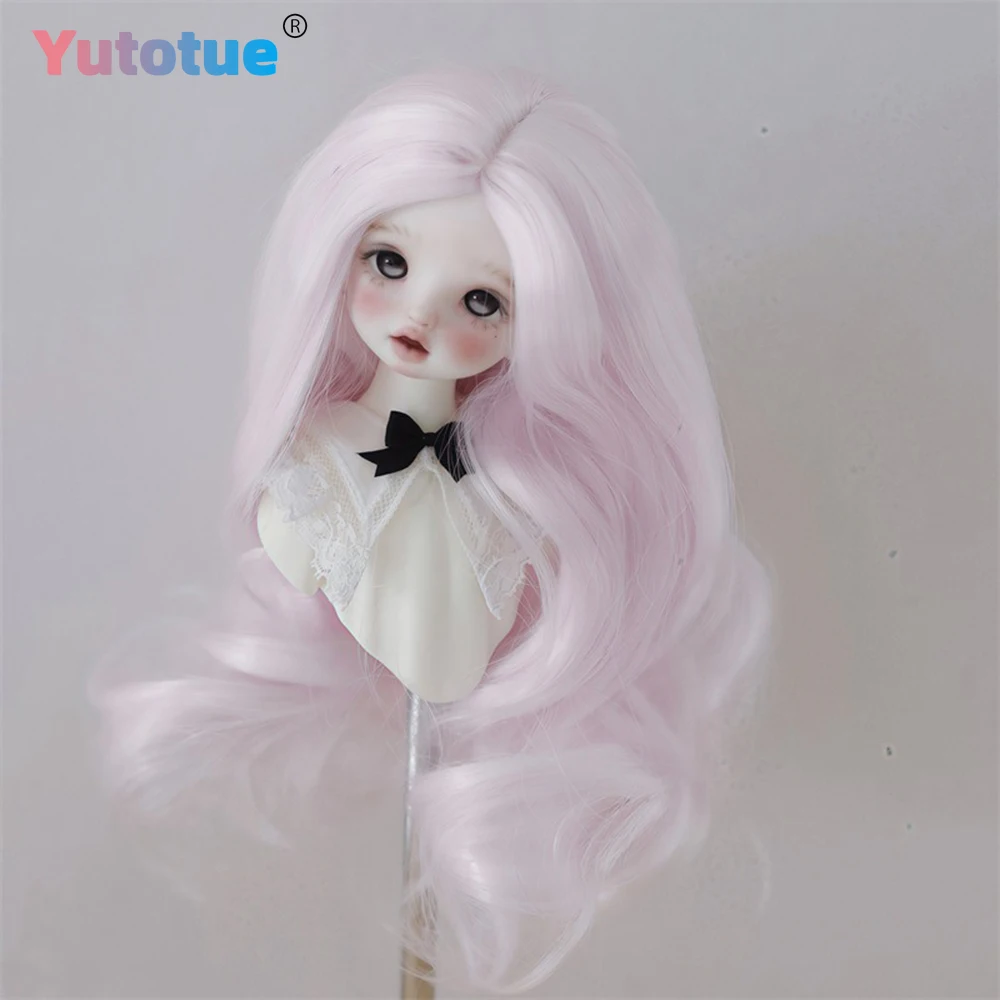 Yutotue دمى شعر مستعار مجعد ل 1/6 BJD دمية لطيف دمية DIY استبدال الباروكات