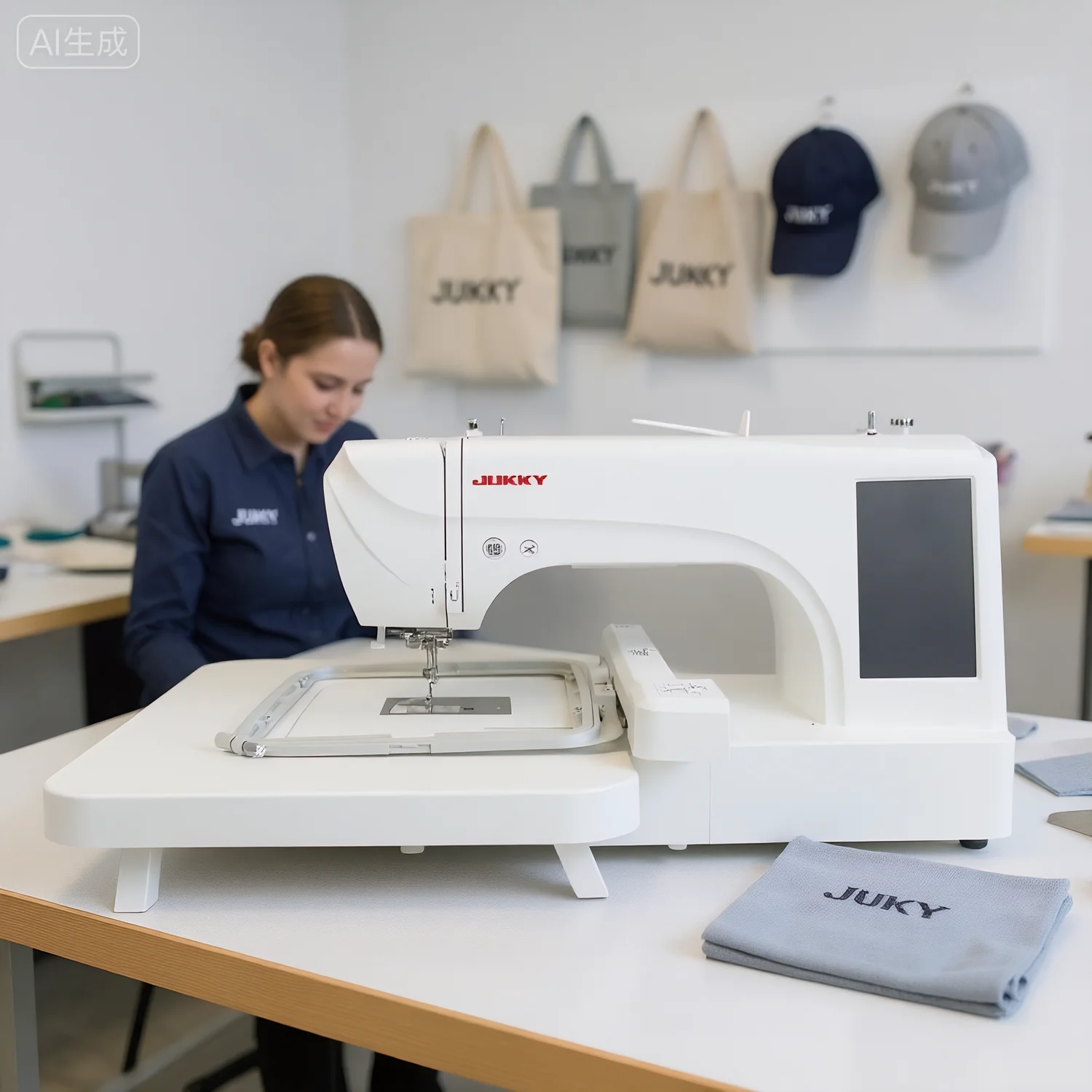 JUKKY ES6 Computerized Embroidery Sewing Machine Multifunctional Broderier for Clothing Apparel New Condition