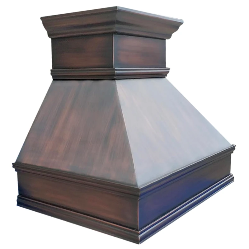 Kitchen Range Hood Copper Household Kitchen Extractor Cooker Vent Cover Chimney Hood