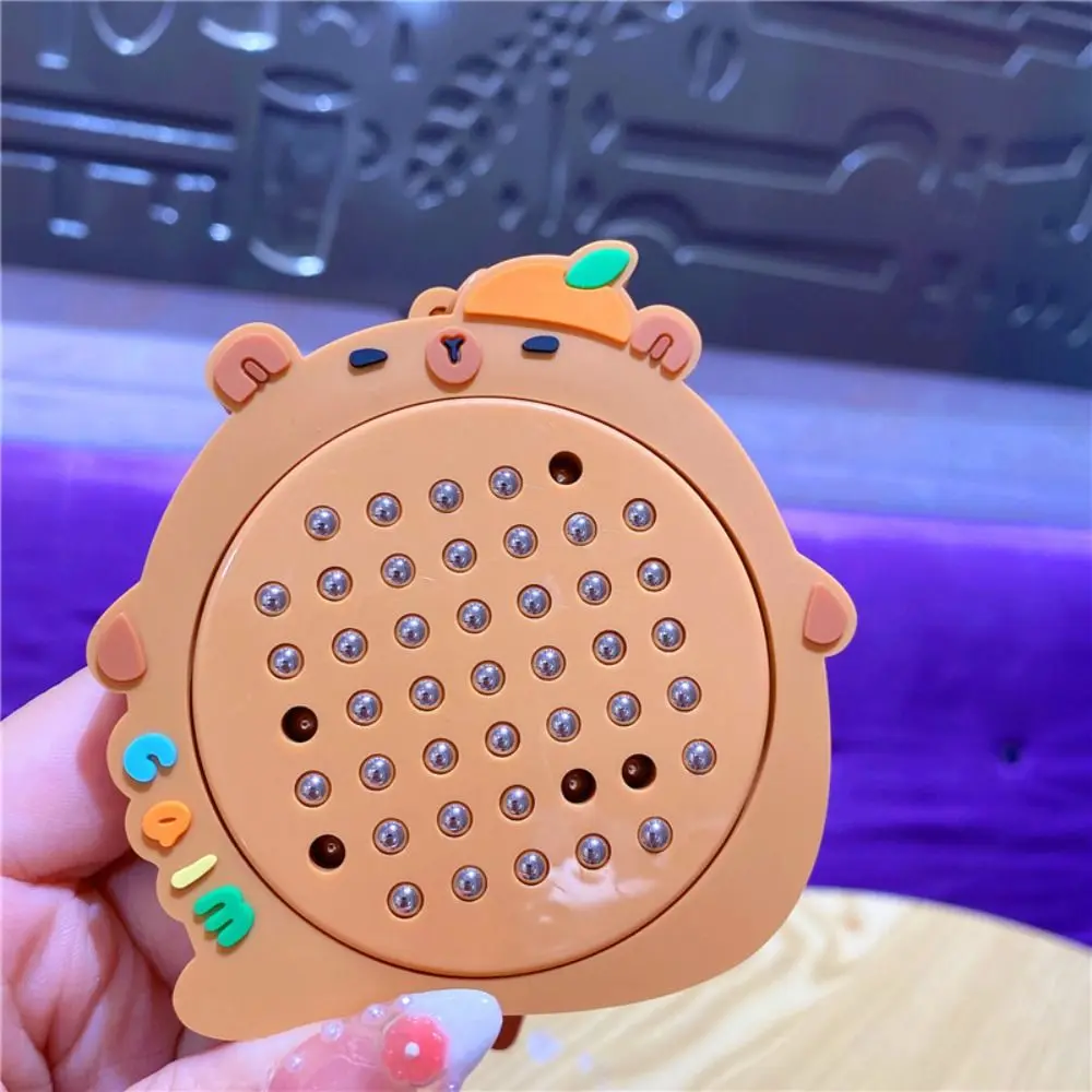 Capybara Magnetic Drawing Board Keyring DIY Bag Ornament Mini Funny Keychain Montessori Preschool Drawing Toy Pendant