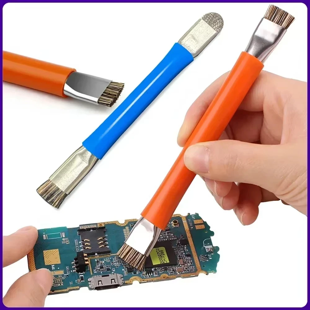 مكافحة ساكنة ESD آمنة مزدوجة الرأس فرشاة لوحة دوائر كهربائية إصلاح ل IC رقاقة PCB لحام الهاتف المحمول/الكمبيوتر اللوحة الرئيسية تنظيف