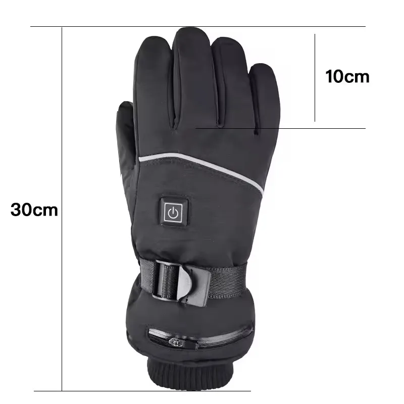 Verwarmde motorhandschoenen Winter Warme sneeuwscooter Skihandschoenen Waterdicht touchscreen Oplaadbare verwarming Thermische Moto Guantes