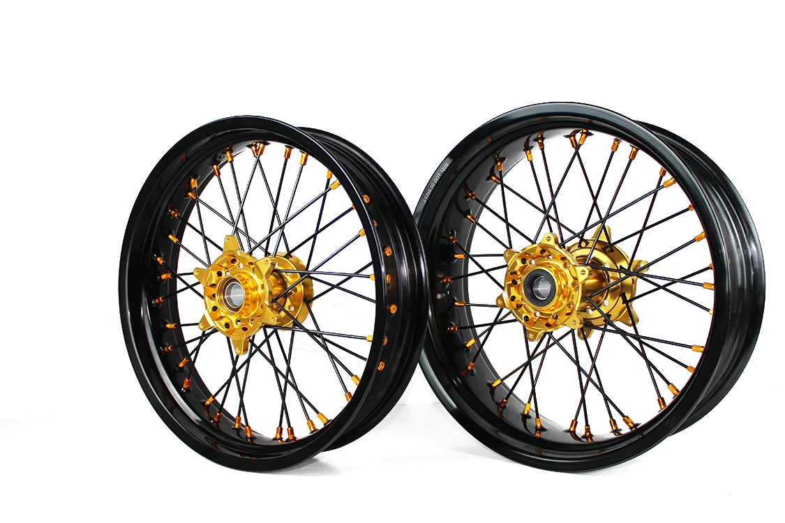 Motorcycle Modification 17''  Supermoto Wheel Sets for 125KTM530  EXC SXF