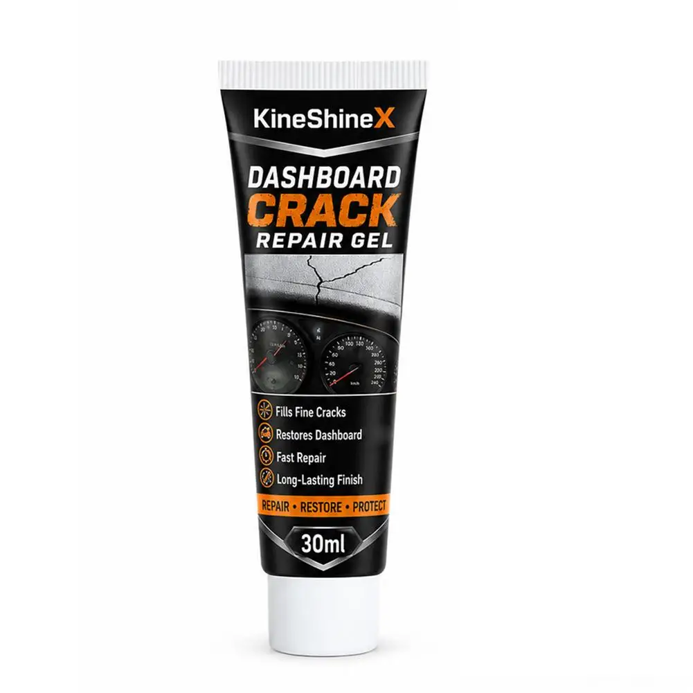 Black Car Dashboard Crack Repair Paste Quick Drying Fast Fix Filler Compound for Auto Console Vinyl Interior Sun Heat Protection
