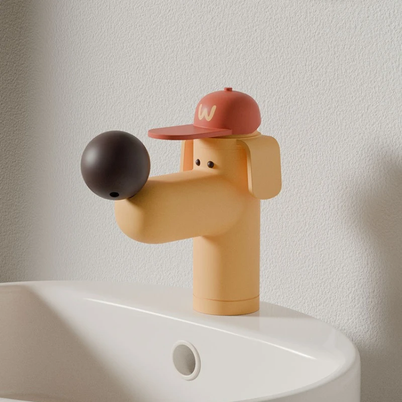 

Puppy faucet wash basin household bathroom hot and cold