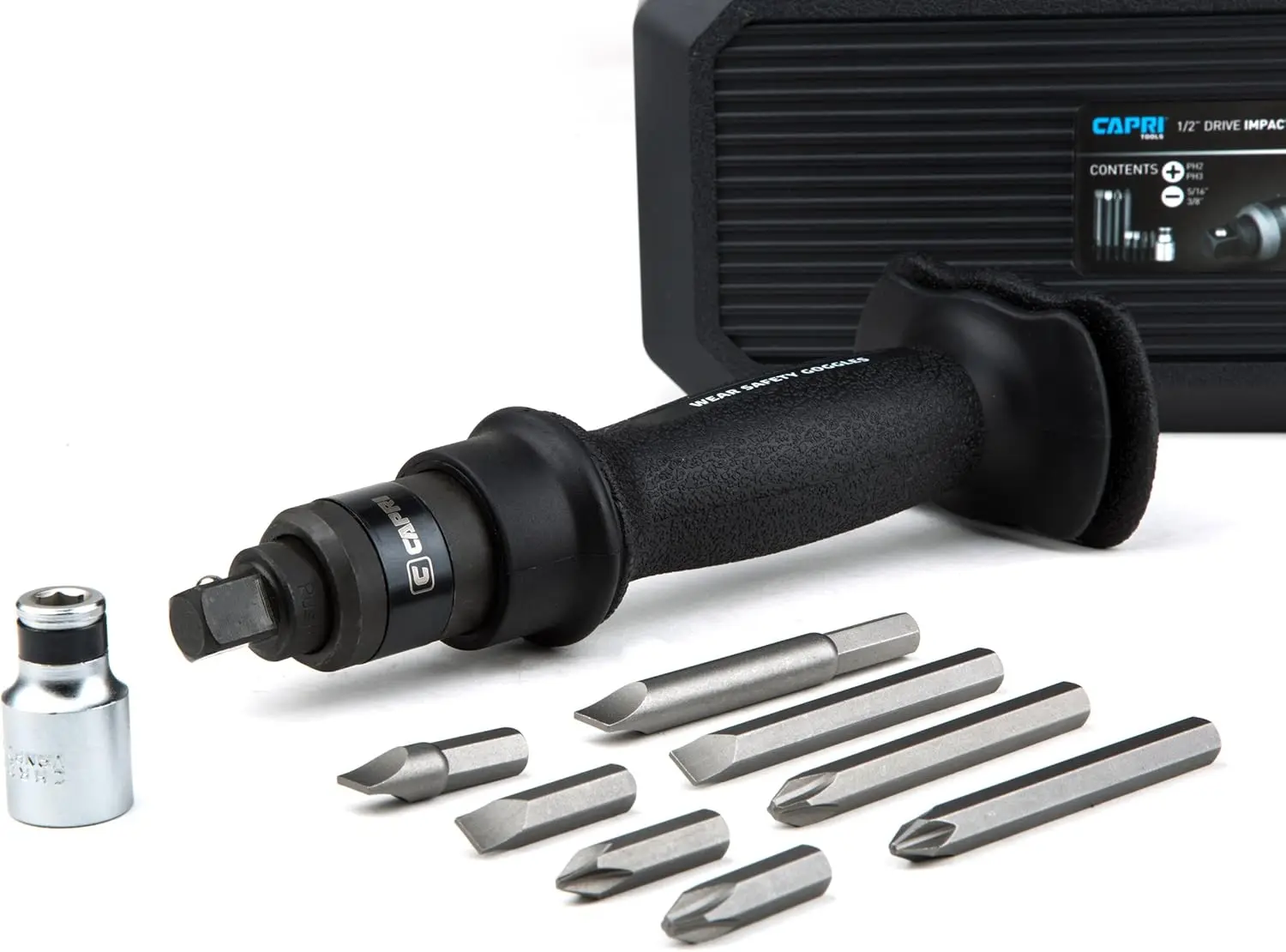 

Impact Driver Set, Manual Reversible, 1/2" Drive, for Brake Caliper Screws, Heavy Duty Screwdriver with Bits