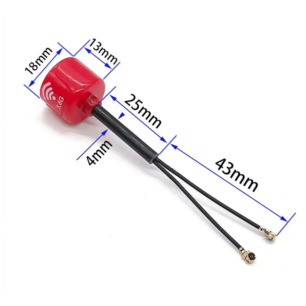 2 Stück 5,8G Lollipop-Antenne 3dBi LHCP IPEX1 für DJI O3 Air Unit FPV Racing Drohnen-System Brille Empfänger – Detail 2