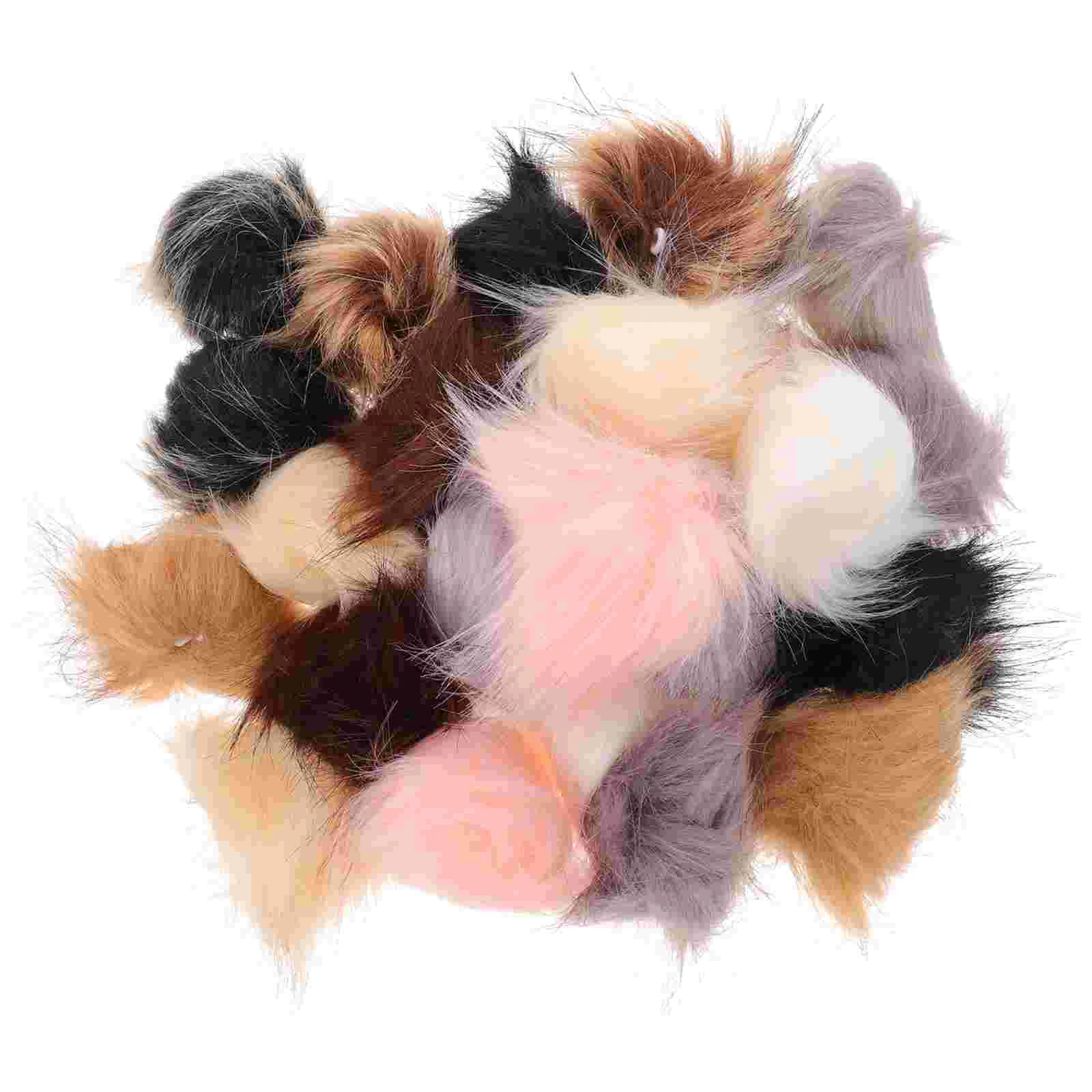 плюшевые шарики с мехом помпонами для шапок