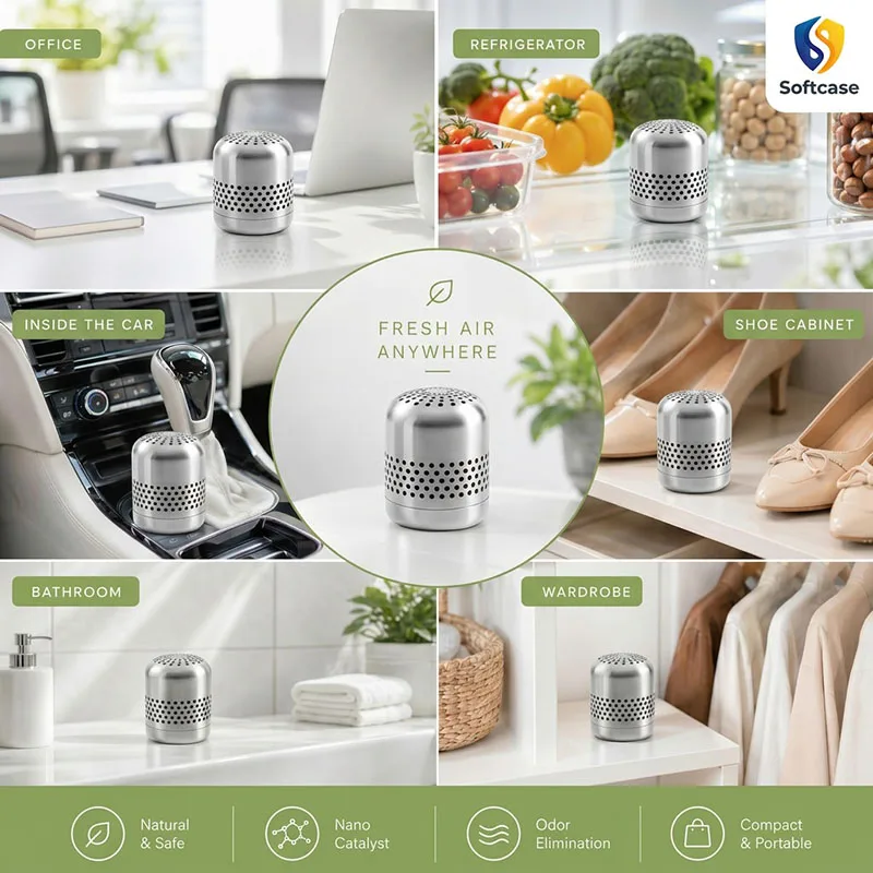 Refrigerator Airs Freshener Box 24-Hour Odor Neutralization Smell Absorber Extends Food Freshness Prevents Taint Purifying