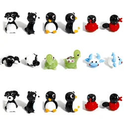 1 Piece Turtle Penguin Dog Shape Glass Bead For Jewelry Making Multicolor Bear Chicken Duck Animal Lampwork Bead Diy Supplies