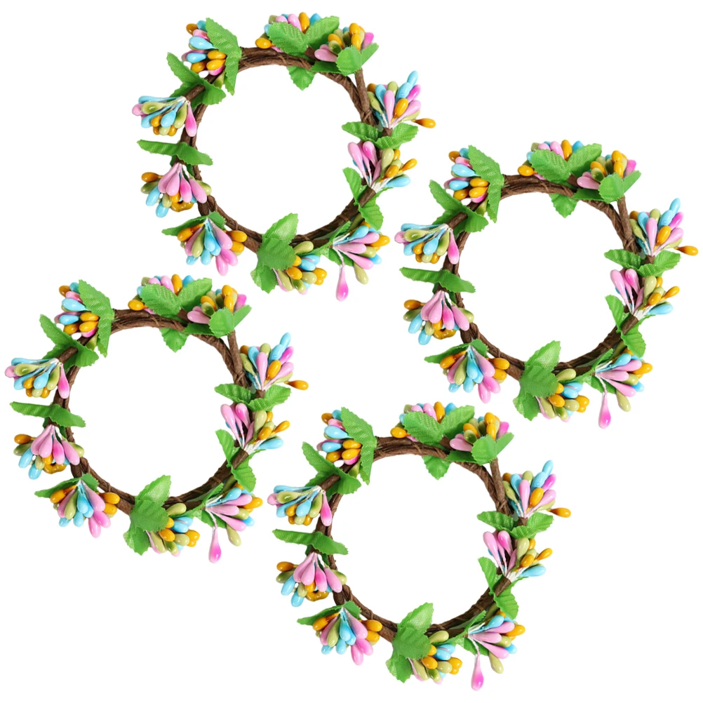 

Artificial C 6 5Cm Diameter Spring Easter Greenery Berry Wreath Farmhouse Props Desktop Decor Easter C Wreath Festival