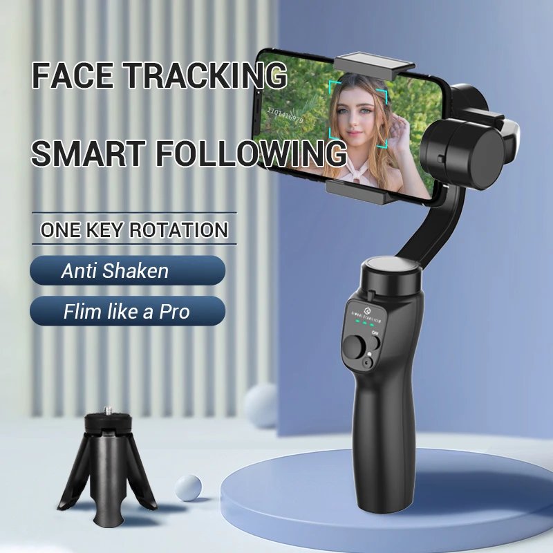 COOL DIER 2024 New F10 3 Axis Anti Shake Handheld Gimbal Stabilizer Phone Video Record Vlog Stabilizer For iphone 15 Smartphone