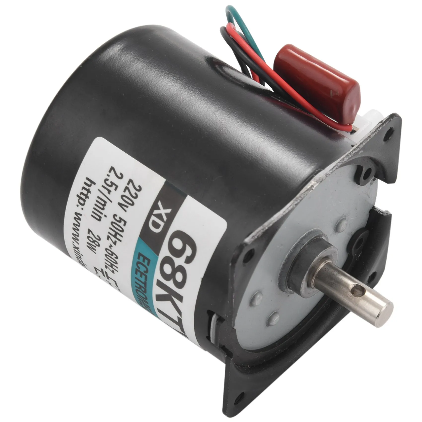 

ABGE-2Pcs 68Ktyz Mini Gear Motor Ac 220V 28W 2.5R/Min Large Torque Permanent Magnet Synchronous Gear Motor