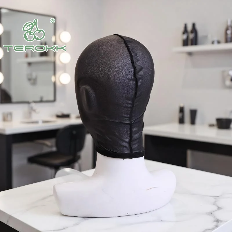 Czarna Koronkowa Maska Unisex Sexy Elastyczna Osłona Twarzy na Imprezę Cosplay, Występ, Nakrycie Głowy