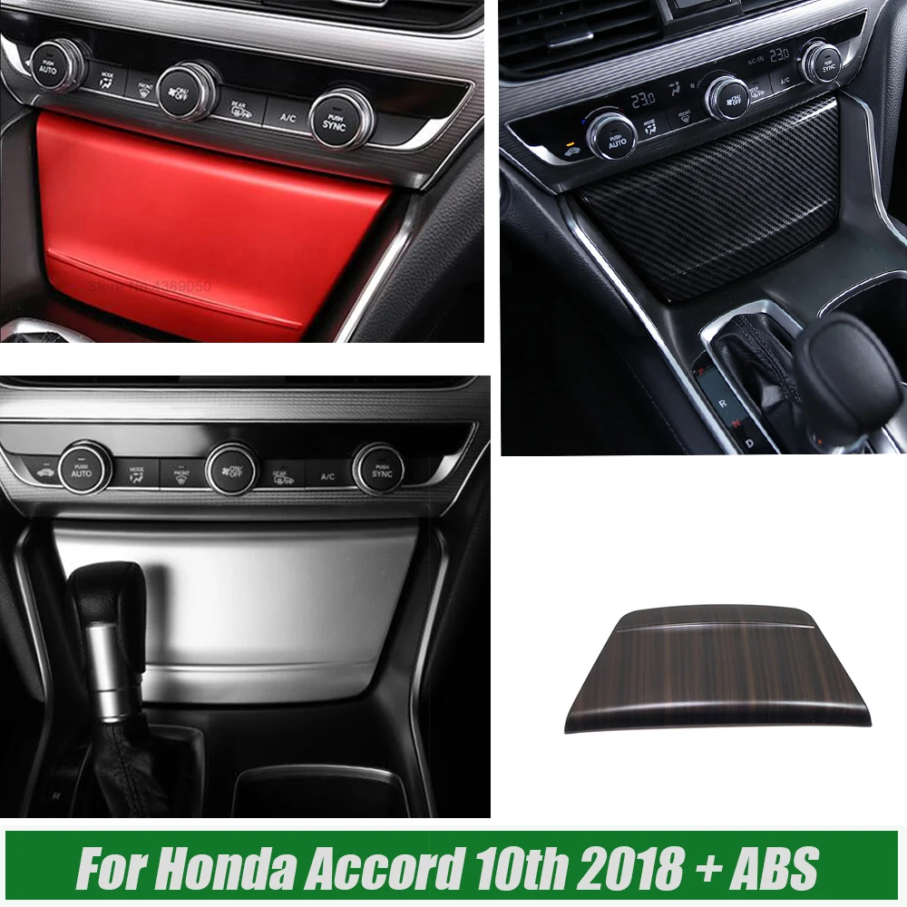 

For Honda Accord 10th 2018-2021 ABS Matte/Carbon/wood Car cigarette Lighter panel Cover trim car styling Accessories