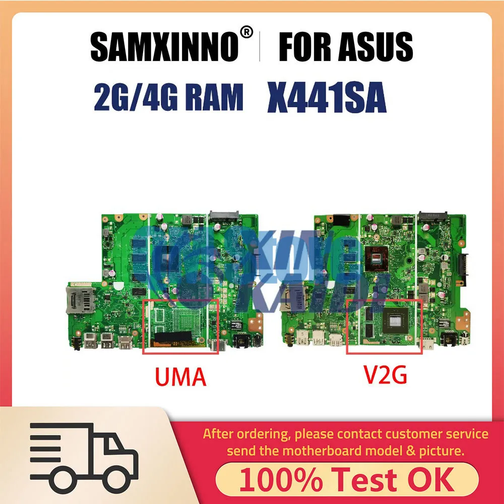 

Notebook Mainboard For ASUS X441 X441SA X441S X441SC F441S A441S A441SC A441SA Laptop Motherboard With N3060 N3710 RAM 2G 4G