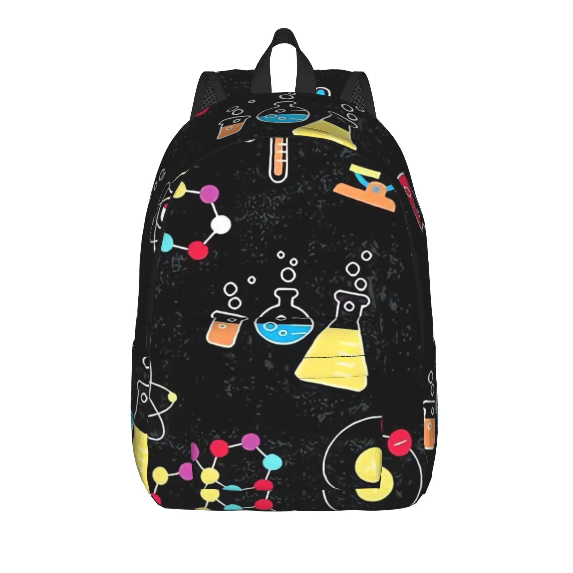 Chemistry Science Test Tubes Lab School Subject Backpack Student  Durable Backpacks Polyester Casual School Bags Rucksack