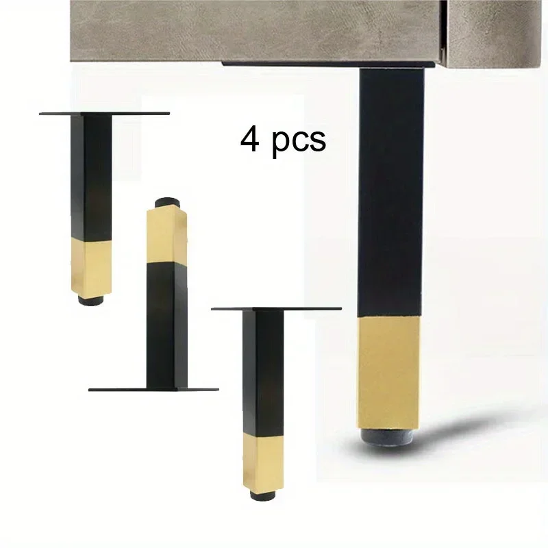 

4pcs Replacement Couch Metal Legs for Cube Storage DIY Furniture Legs Modern Short Cabinet Coffee Table Dresser