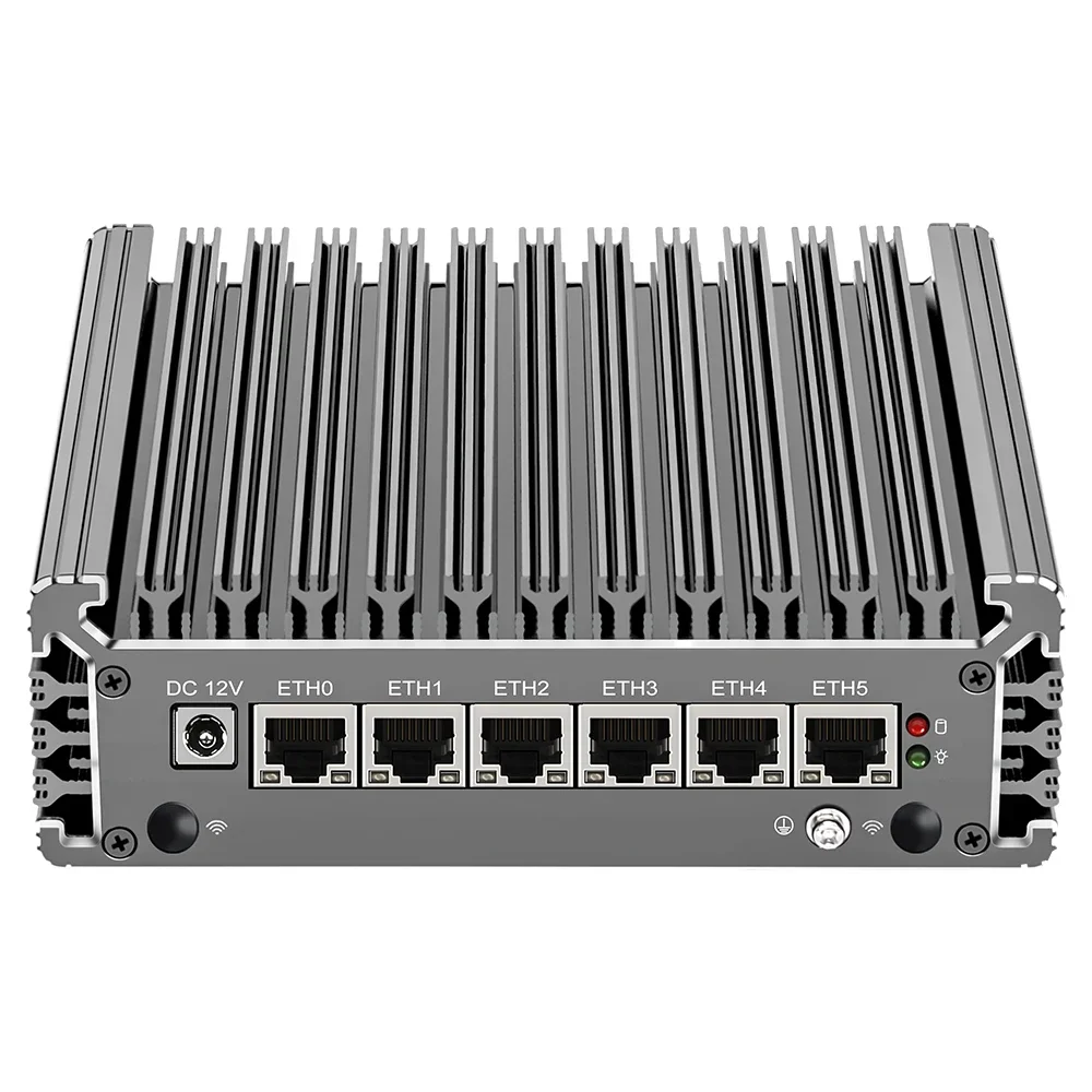 جهاز توجيه الجدار الناري الصغير Pfsense ، g ، celero n5105 ، 6x ، lan ، 2 x ddr4 ، nvme ، ssd ، m nic ، بدون مروحة