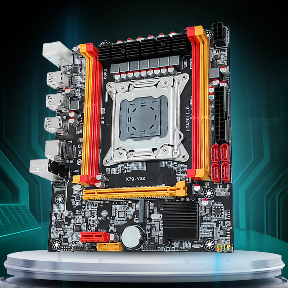 

Материнская плата X79 NVME M.2 SSD LGA 2011, компьютерные процессоры, материнская плата с поддержкой памяти DDR3 4 * интерфейс SATA2.0, подходит для процессора Intel E5