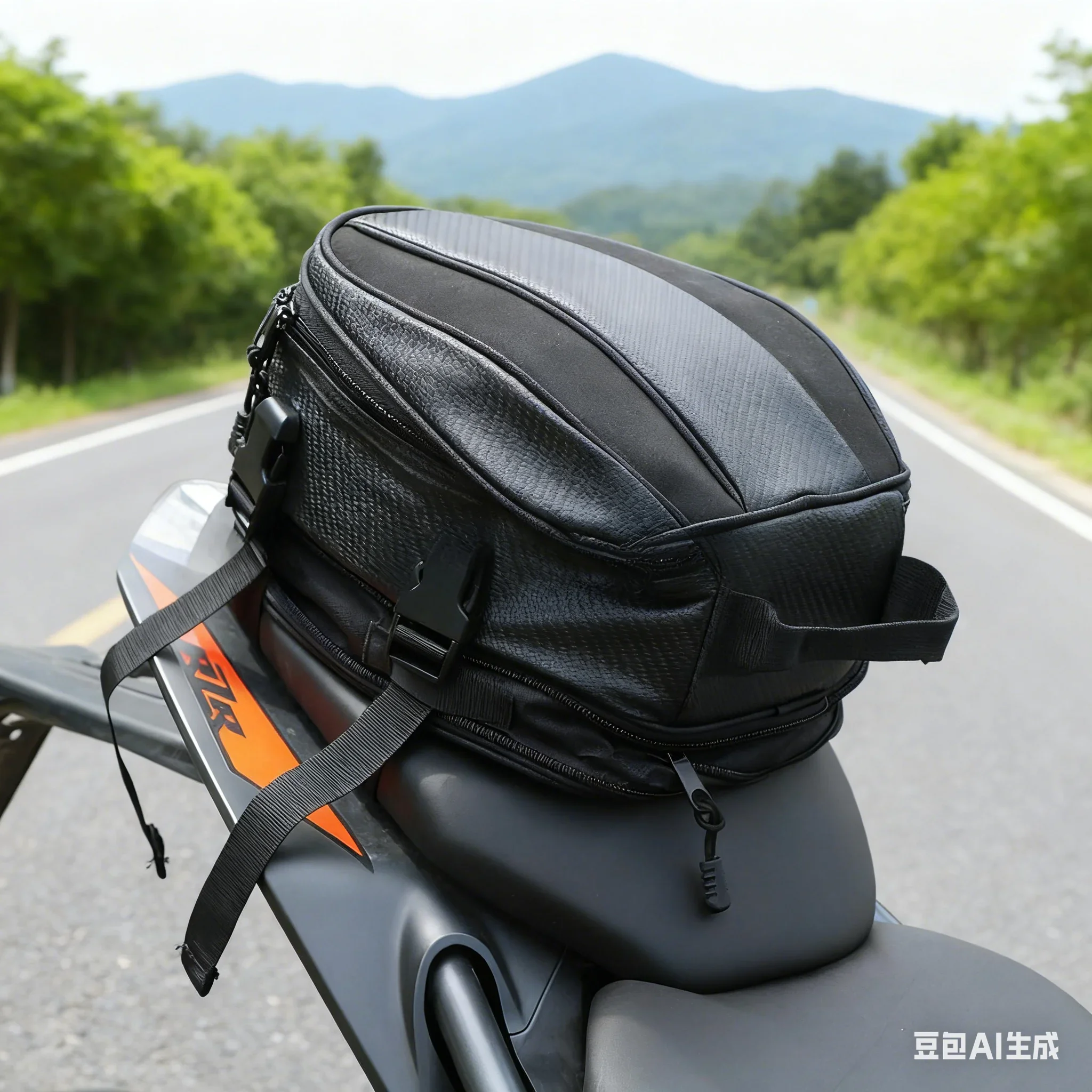 

Bike Tail Luggage Bag Waterproof Large Capacity Trunk Storage Bag With Rain Cover Electric Bike Rear Seat Bag Replace Parts