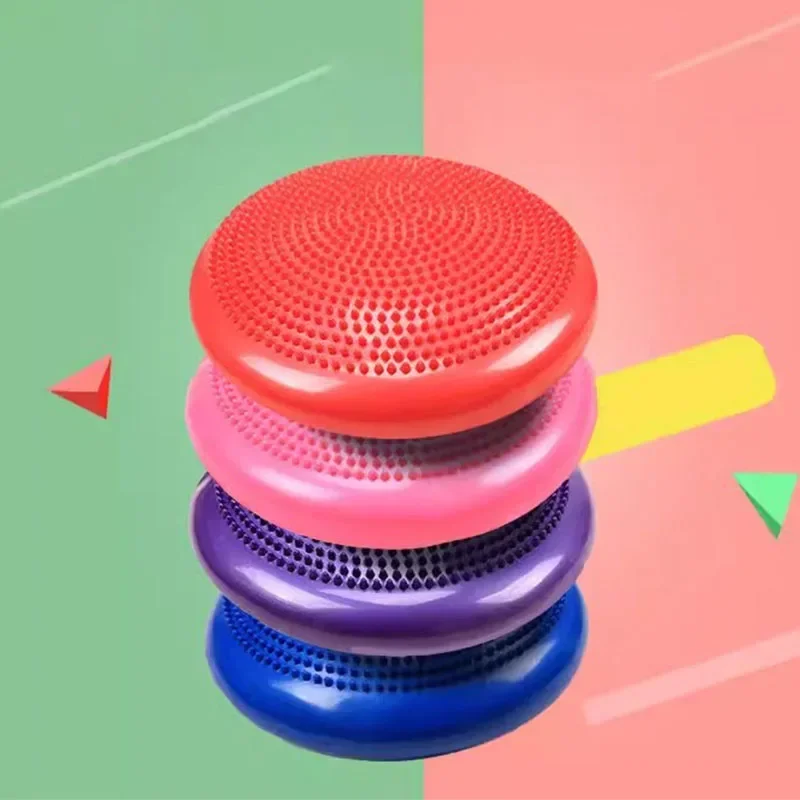 Inflatable Yoga Massage Ball, Durable Universal  Sports  Gym  Fitness  Wobble Stability  Balance Disc  Cushion Mats 33cm