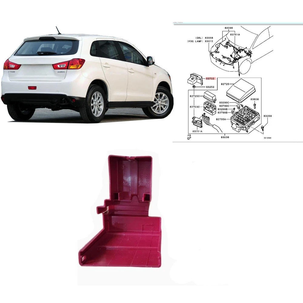 

1 Piece Fusible Link Box Cover for Lancer CX CY Battery Fuse Frame for Outlander CW Positive Bracket Cover for ASX GA 8571A004