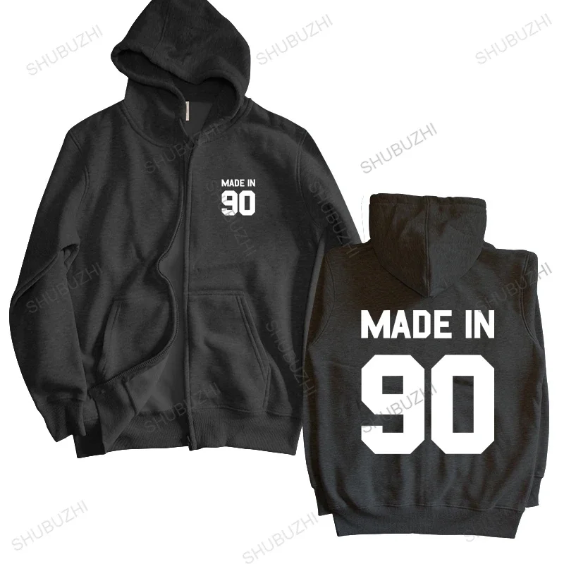 men autumn hoodie black hoody Made In '90 - Mens hoodie 31th Birthday - Present - Gift -1990 brand men autumn hoodie