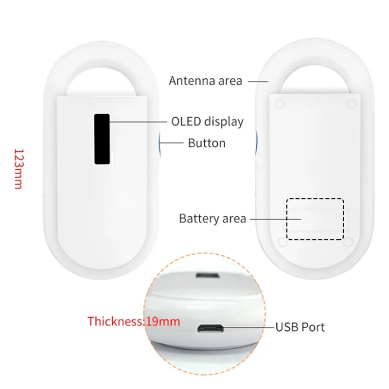 B24B 2X Handheld Digital ID Pet Chip Scanner For Pet Dog And Cat Management 134.2Khz Animal Chip RFID Reader PT160