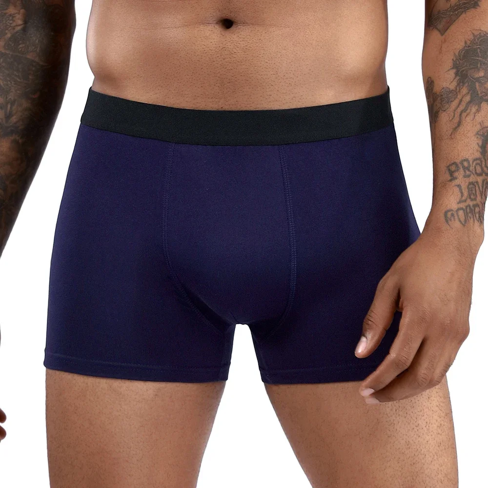 

Blue Boxer Men Panties Underwear Male Brand Boxer And Underpants For Homme Luxury Shorts Box Slip Kit