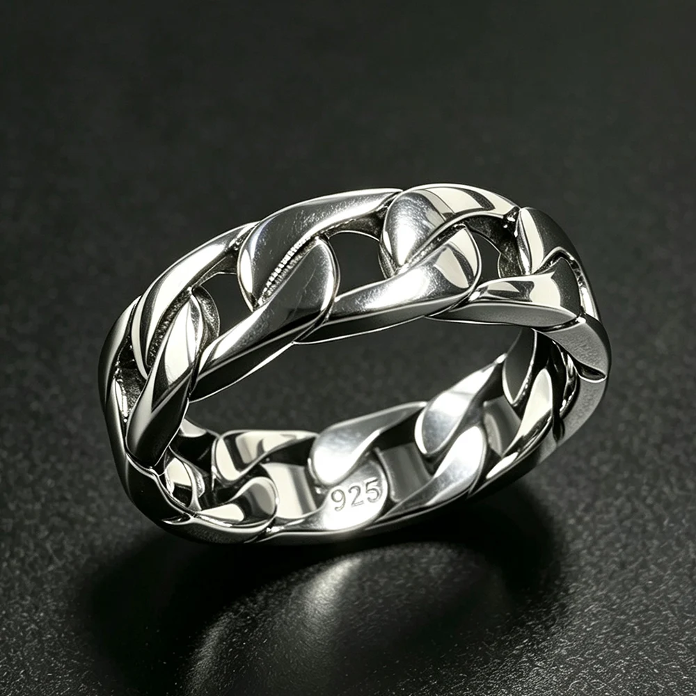 Belong Together 925 Sterling Silver Rings For Couple Punk Rock Style Wedding Bands For Couples Ring Jewellery Lovers Gifts