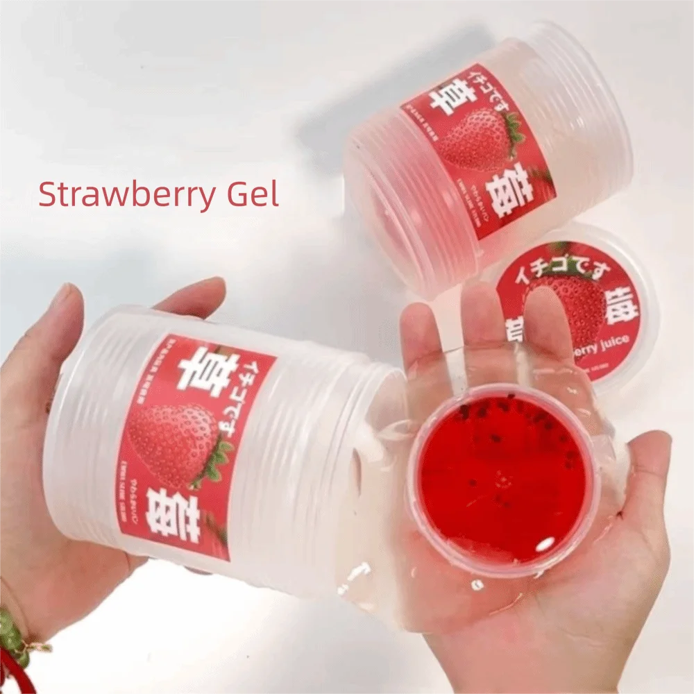 300ML High Aesthetic Value Simulate Juice Squeezing Bubble Gel Non Toxic Non-Stick Stress Relief Transparent Fake Water Slime