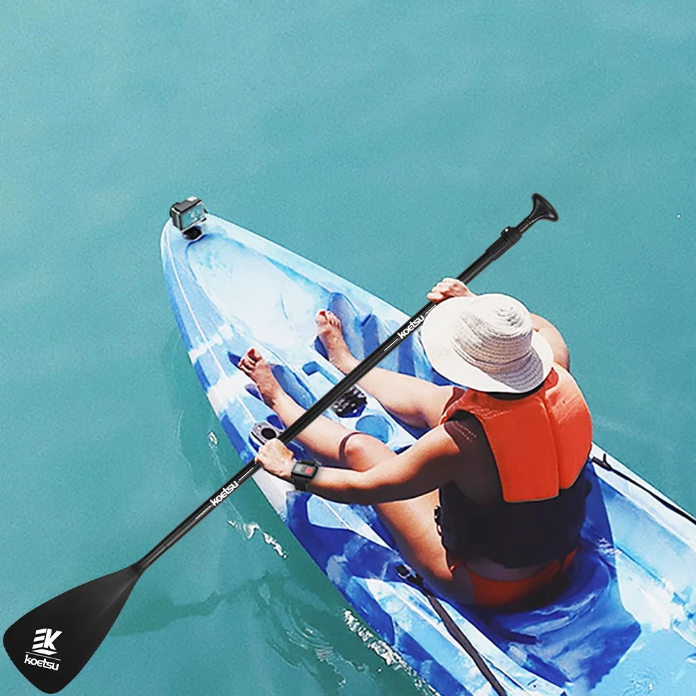 3-Piece Kayak Boat Paddle Adjustable Length Stand Up Paddleboard Paddles Aluminum Alloy SUP Surfpaddle for Canoe Kayaking