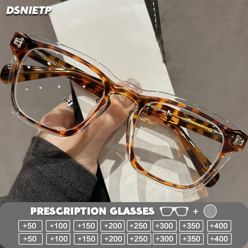 

Fashion Customizable Reading Glasses Women Simple Photochromic Anti Blue Light Prescription Optical Glasses Myopia Eyewear