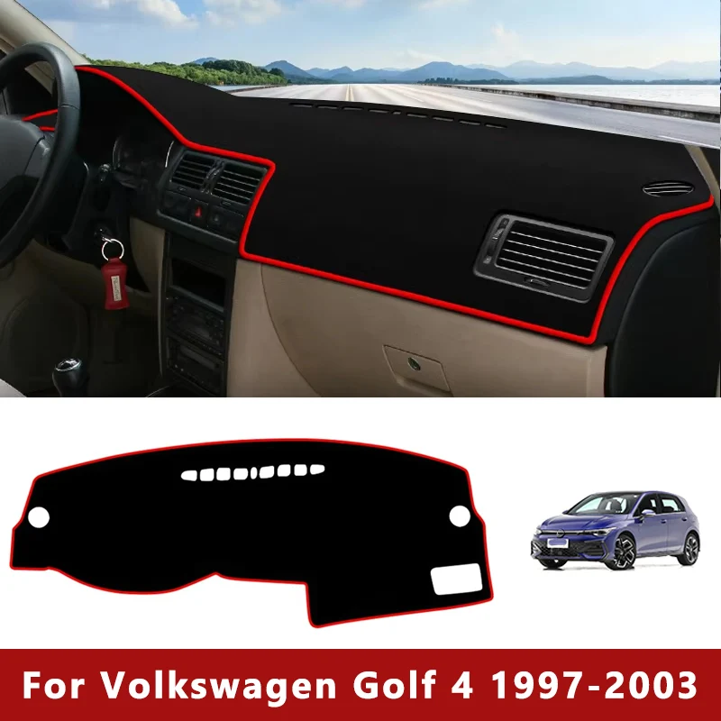 

Car Dashboard Mat Sun Shade Instrument Desk Cover Accessories For Volkswagen VW Golf 4 MK4 1997 1998 1999 2000 2001 2002 2003